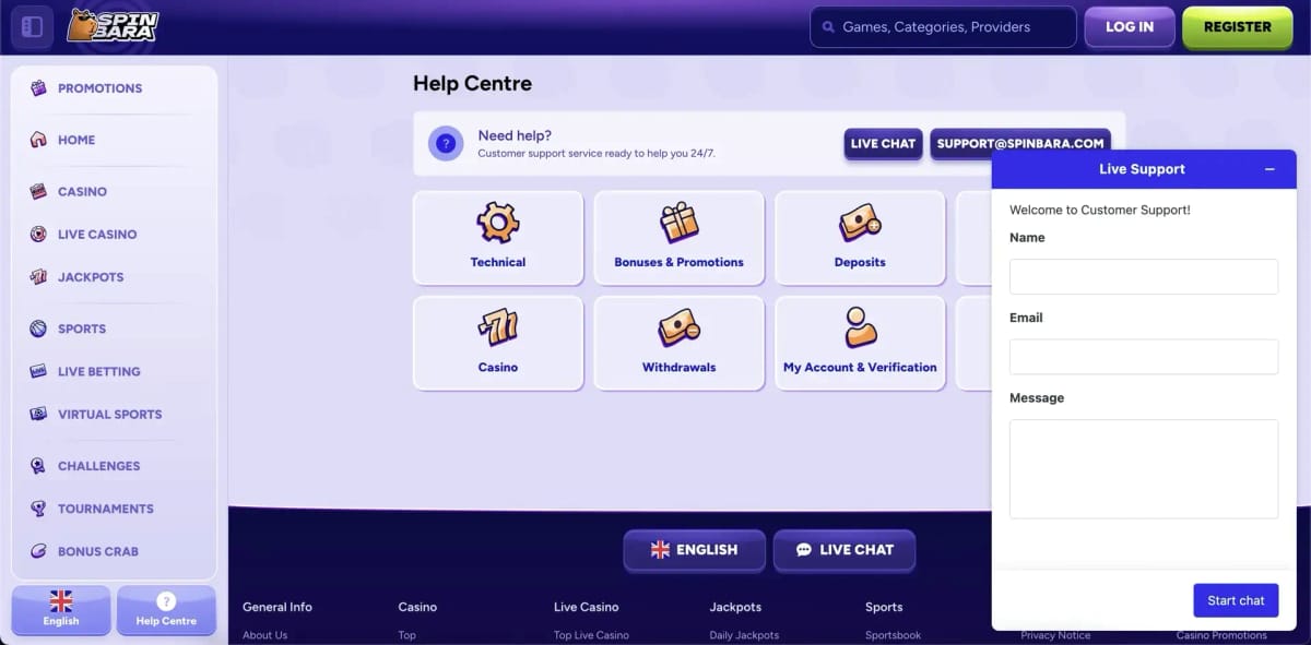Tutta l'emozione di Spinbara Casinò Online